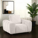 Home & Sleep Outlet - Burnett Chenille Upholstered Accent Chair Ivory