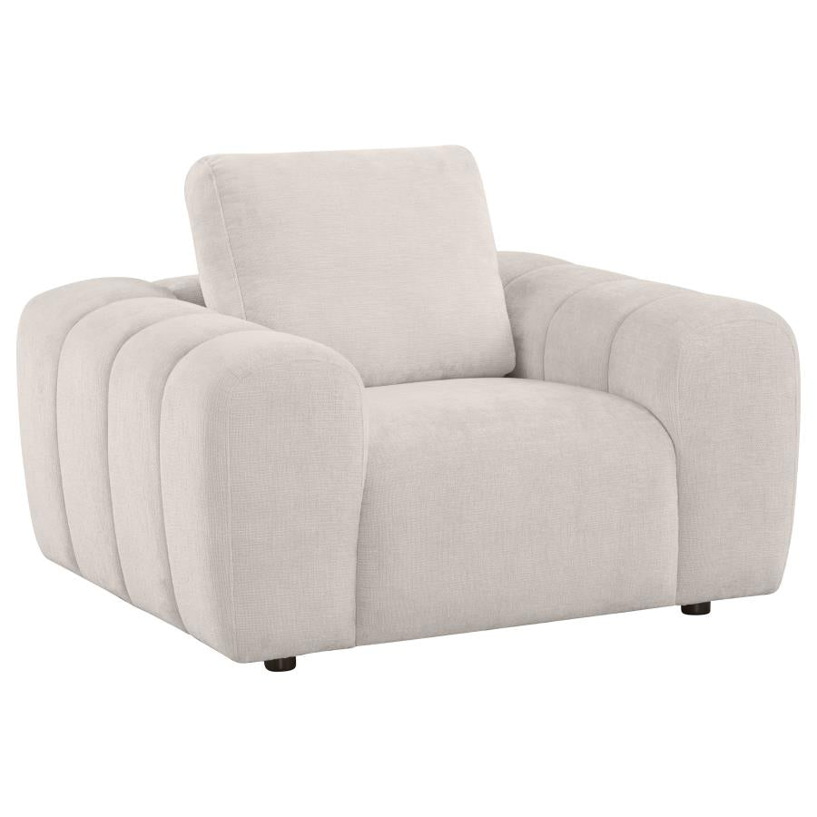 Home & Sleep Outlet - Burnett Chenille Upholstered Accent Chair Ivory