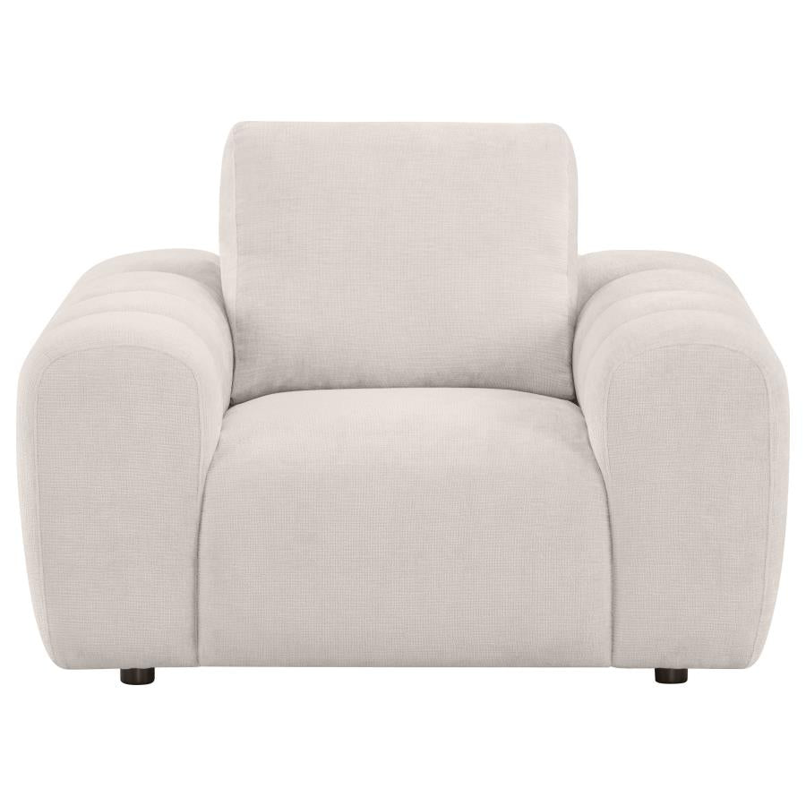 Home & Sleep Outlet - Burnett Chenille Upholstered Accent Chair Ivory
