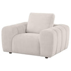 Home & Sleep Outlet - Burnett Chenille Upholstered Accent Chair Ivory