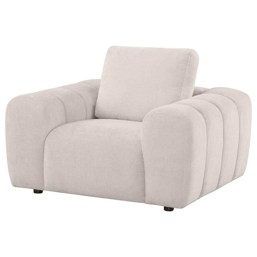 Home & Sleep Outlet - Burnett Chenille Upholstered Accent Chair Ivory