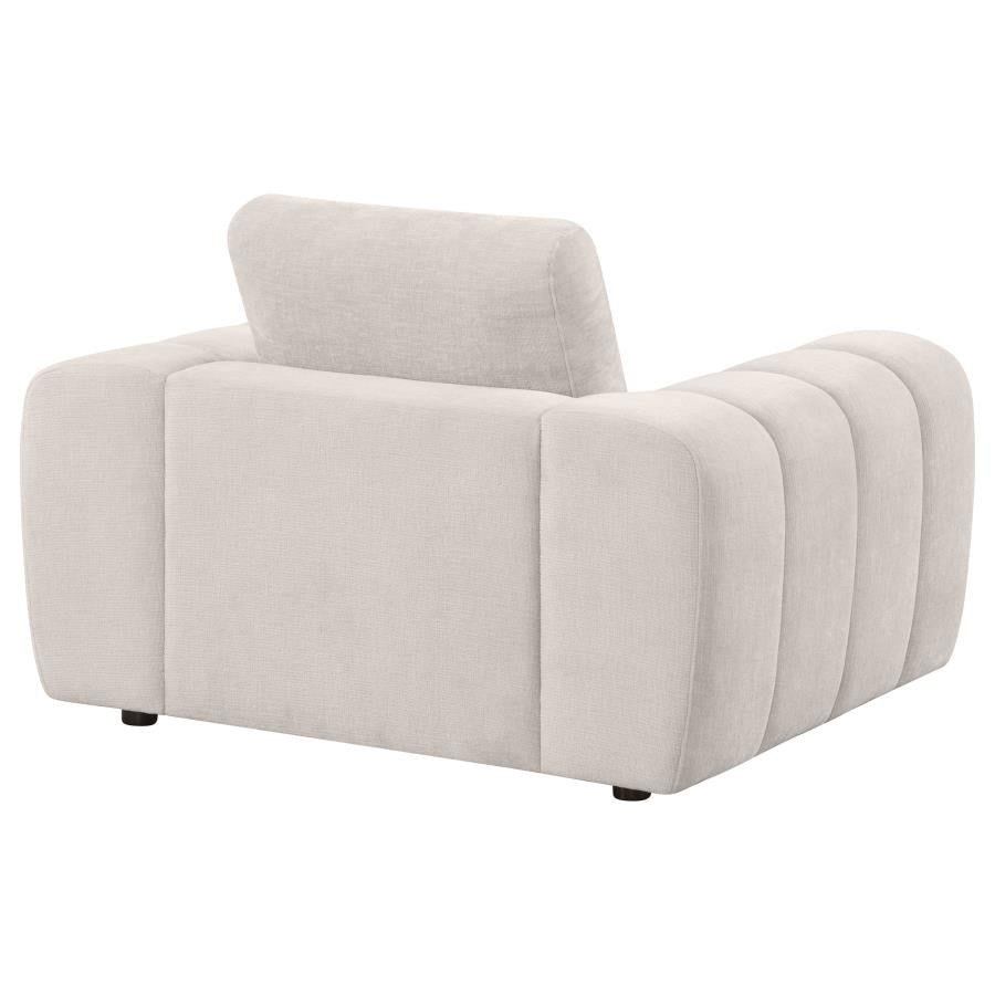 Home & Sleep Outlet - Burnett Chenille Upholstered Accent Chair Ivory