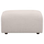 Home & Sleep Outlet - Burnett Chenille Upholstered Ottoman Ivory