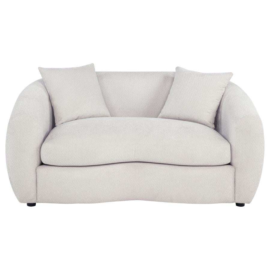 Home & Sleep Outlet - Isabella Fabric Upholstered Loveseat Sand