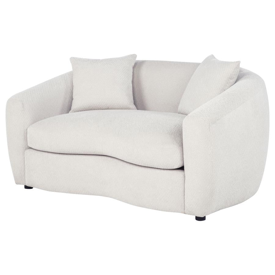 Home & Sleep Outlet - Isabella Fabric Upholstered Loveseat Sand