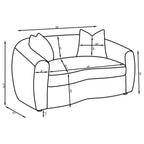 Home & Sleep Outlet - Isabella Fabric Upholstered Loveseat Sand