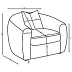 Home & Sleep Outlet - Isabella Fabric Upholstered Accent Chair Sand