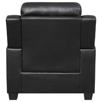 Finley 3-piece Upholstered Padded Arm Tufted Sofa Set Black
