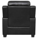 Finley Upholstered Padded Arm Tufted Accent Chair Black