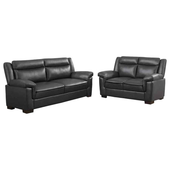 Arabella 2-piece Upholstered Padded Arm Sofa Set Grey
