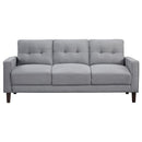 Bowen 2-piece Upholstered Track Arm Tufted Sofa Set Grey