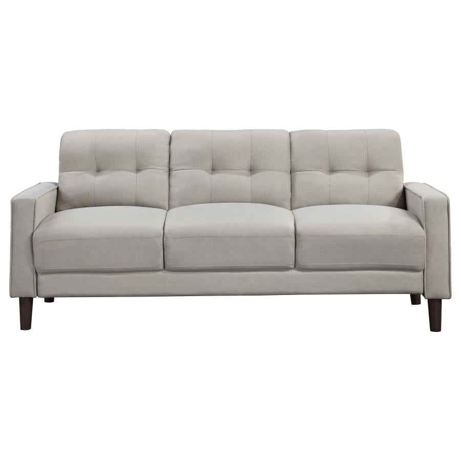Bowen 3-piece Upholstered Track Arm Tufted Sofa Set Beige