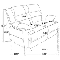 Ellington 3-piece Upholstered Padded Arm Sofa Set Dark Brown