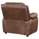 Ellington Upholstered Padded Arm Accent Chair Dark Brown