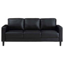 Ruth Upholstered Track Arm Sofa Black