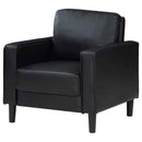 Ruth Upholstered Track Arm Accent Chair Black