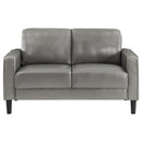 Ruth 2-piece Upholstered Track Arm Sofa Set Grey
