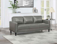 Ruth Upholstered Track Arm Sofa Grey