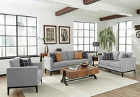 Apperson 3-piece Upholstered Track Arm Sofa Set Light Grey