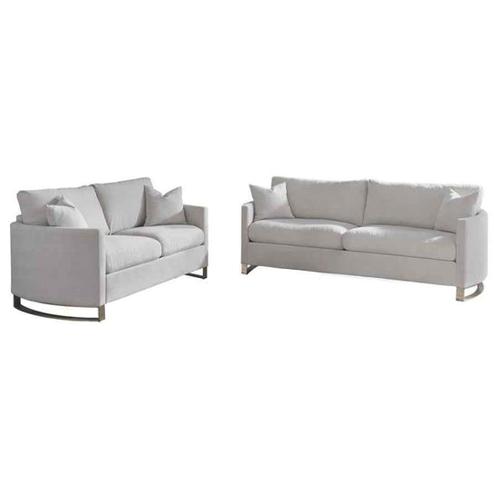 Corliss 2-piece Upholstered Arched Arm Sofa Set Beige