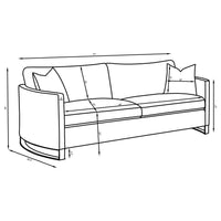 Corliss 2-piece Upholstered Arched Arm Sofa Set Beige