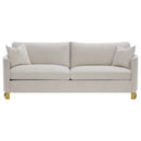 Corliss 3-piece Upholstered Arched Arm Sofa Set Beige