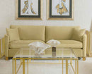 Corliss Upholstered Curved Track Arm Sofa Camel