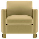 Corliss Upholstered Curved Track Arm Chair Camel
