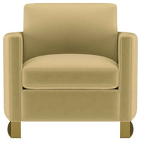 Corliss Upholstered Curved Track Arm Chair Camel