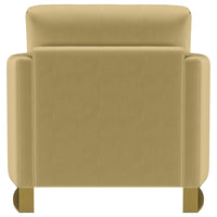 Corliss Upholstered Curved Track Arm Chair Camel