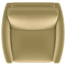 Corliss Upholstered Curved Track Arm Chair Camel