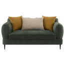 Jade 2-piece Chenille Upholstered Sofa Set Green