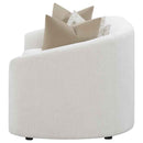 Rainn Boucle Upholstered Sloped Arm Sofa Latte