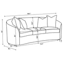 Rainn Boucle Upholstered Sloped Arm Sofa Latte