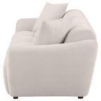 Destino Chenille Upholstered Splayed Arm Sofa Greige