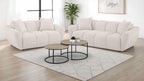 Destino Chenille Upholstered Splayed Arm Sofa Greige