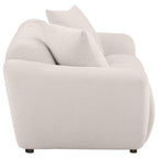 Destino Chenille Upholstered Splayed Arm Loveseat Greige