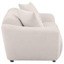 Destino Chenille Upholstered Splayed Arm Loveseat Greige