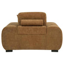 Octavia Upholstered Track Arm Accent Chair Amber