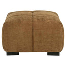 Octavia Upholstered Rectangular Ottoman Amber