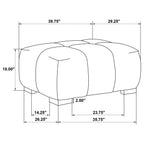 Octavia Upholstered Rectangular Ottoman Amber