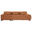 Octavia Upholstered Sectional Chaise Sofa Orange