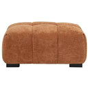Octavia Upholstered Rectangular Ottoman Orange