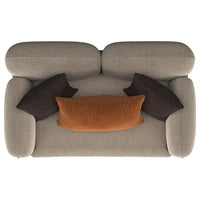 Jade Chenille Upholstered Sculpted Track Arm Loveseat Latte