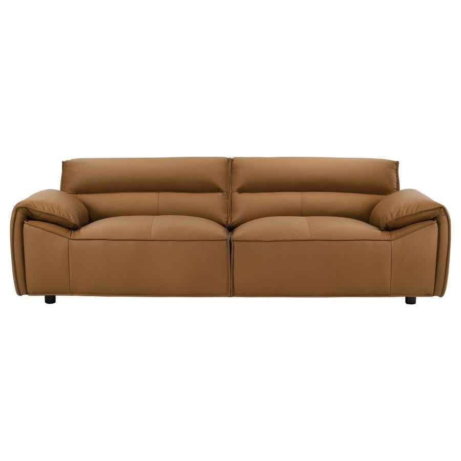 Buxton 2-piece Leather Upholstered Sofa Set Orange