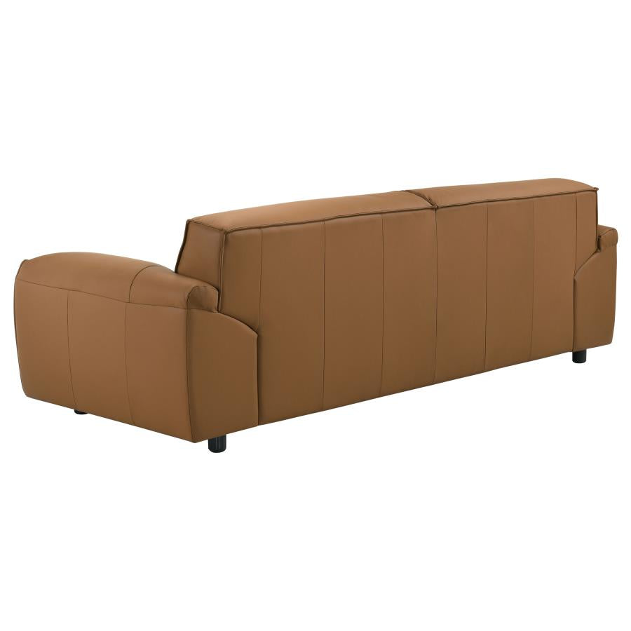 Buxton 2-piece Leather Upholstered Sofa Set Orange