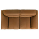Buxton 2-piece Leather Upholstered Sofa Set Orange