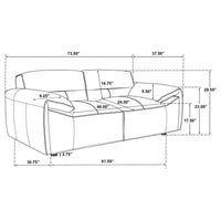Buxton 2-piece Leather Upholstered Sofa Set Orange