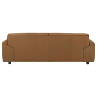 Buxton Top Grain Leather Upholstered Sofa Orange