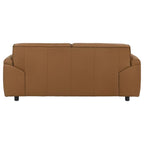 Buxton Top Grain Leather Upholstered Loveseat Orange